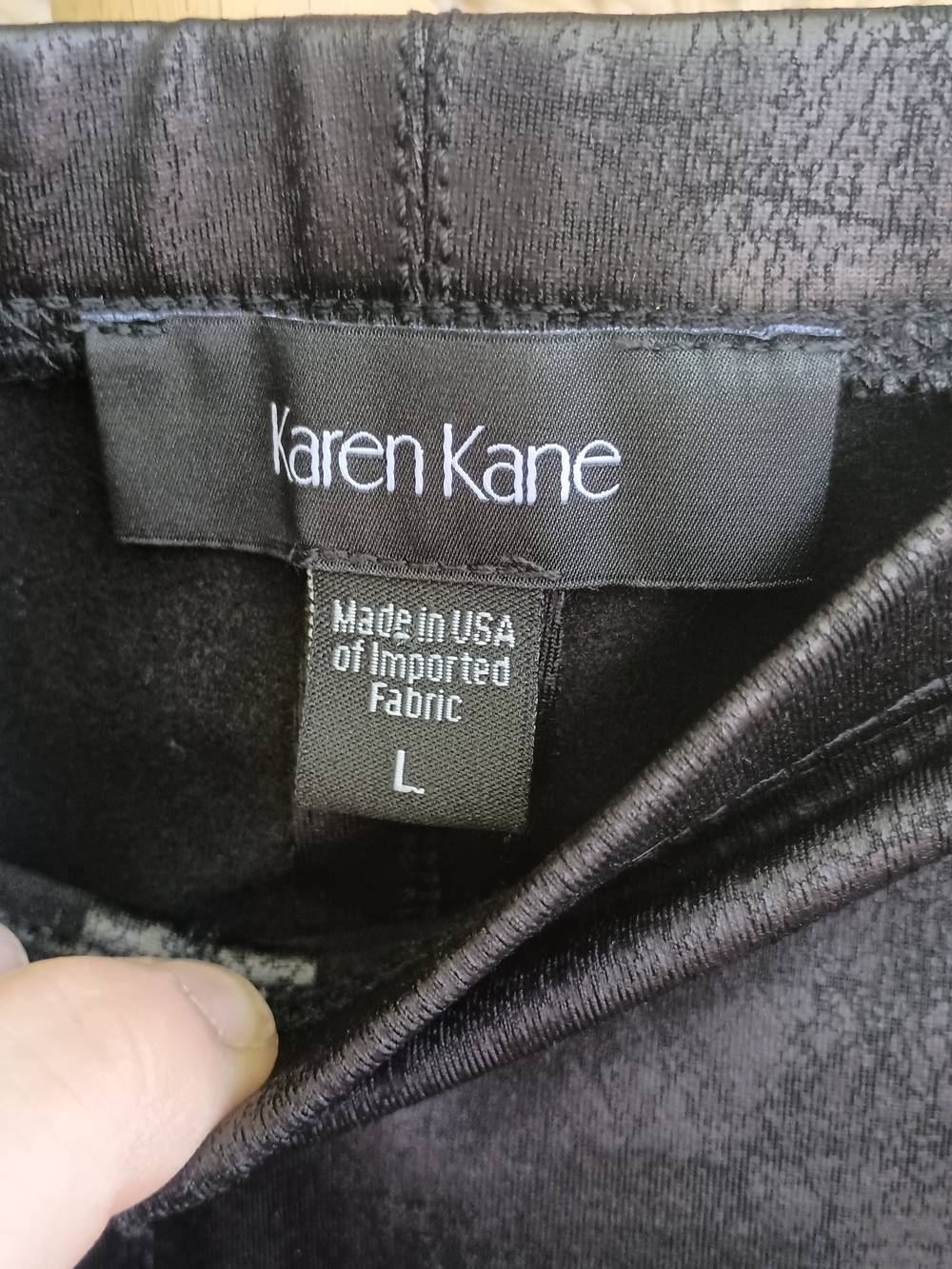 Karen Kane Black Faux Leather Pencil Skirt_Large - Picture 5 of 7